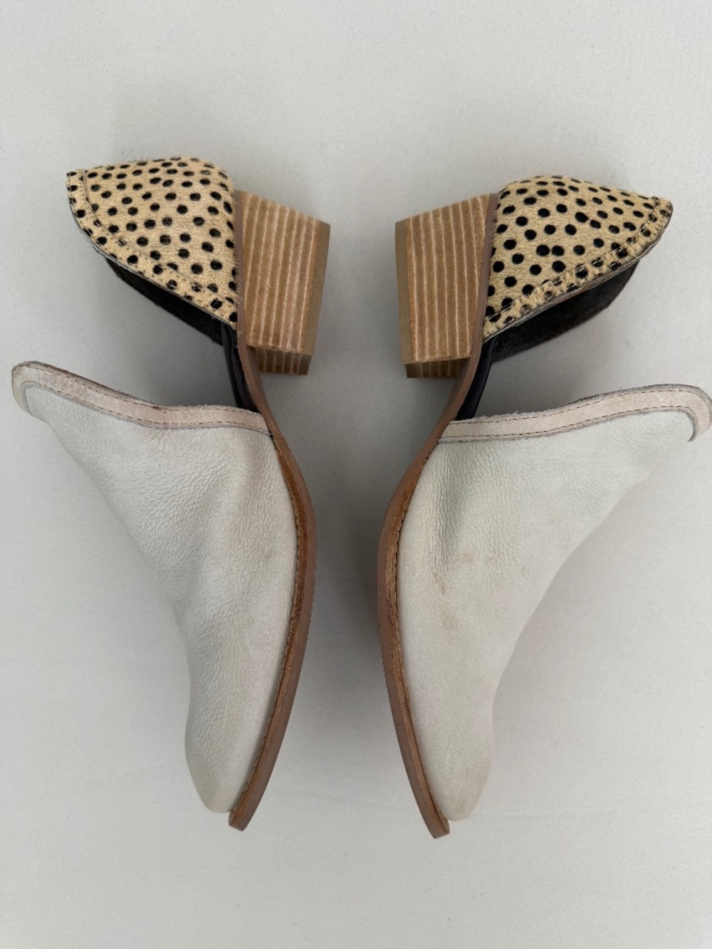 Diba True Shy Town Stone Spot Leather Calf Hair Booties 10